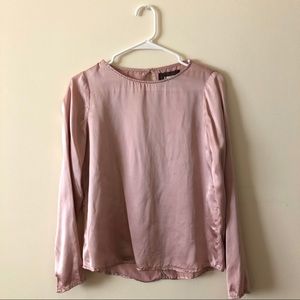 Reformation Long Sleeve Silk Blouse